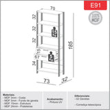 Estante Sala com Prateleiras e 2 Gavetas Dalla Costa 100% MDF