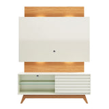 Painel com Rack 1,40m com Led e 1 Porta de Correr 100% MDF