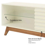 Painel com Rack 1,40m com Led e 1 Porta de Correr 100% MDF